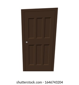 Set of doors on a white background for construction and design. Cartoon style. Vector illustration