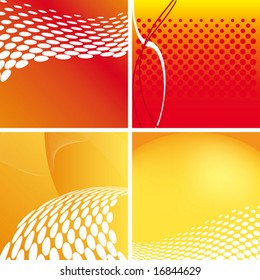 Set Doted Abstract background Ornaments Blank for your design VECTOR (See Jpeg Also In My Portfolio)