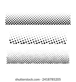 Set of Doted halftone circles, halftone dot pattern, halftone element, comic book Pop art style. Pattern with doted circles, halftone dotted backdrop. sun burst dot 
