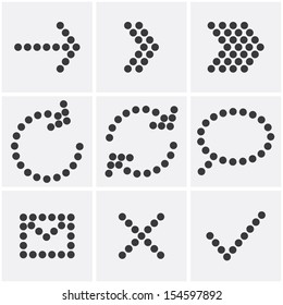 set of dots icons. vector eps8