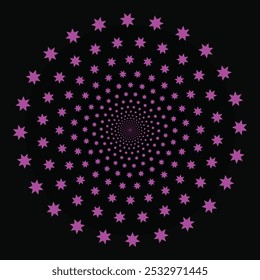 Set Dots Mandala, floral pattern icon collection

