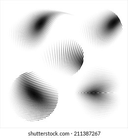 Set of dotted abstract forms. Design Element. Suitable for various designs, invitation, thank you card, save the date cards etc. Vector illustration