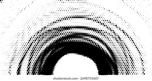 Conjunto de Formas abstractas curvas punteadas. Patrón punteado en tema de semitono. Gradientes abstractos curvos y retorcidos. Elemento de diseño de Vector en color blanco y negro.

