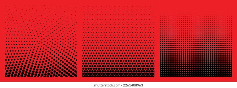 Set of Dotted Wave Oblique Smooth Pixelated Lines Pattern in Vector