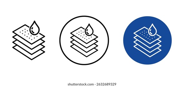 Set of double effect layered icons