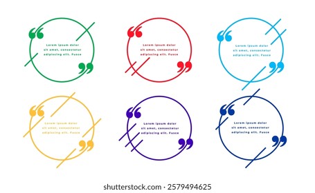 set of double inverted bubble frame template for web talk or dialog vector