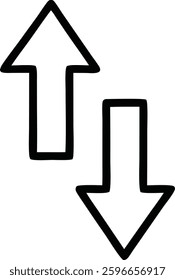 set of up and down arrow icons on background