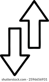 set of up and down arrow icons on background
