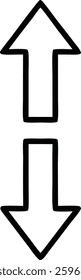 set of up and down arrow icons on background