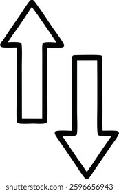 set of up and down arrow icons on background