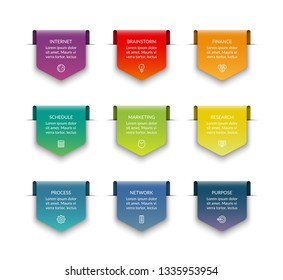 Set of down arrows isolated on white background. Can be used for business infographics, brochure, web design. Vector illustration