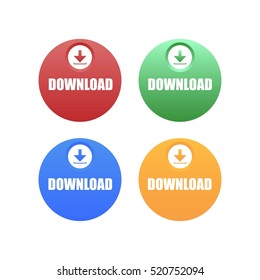 Set of Download Button