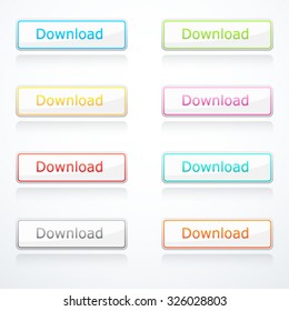 Set of download buttons