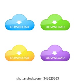 Set of download buttons. 