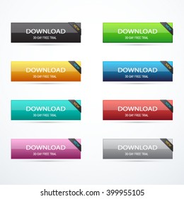 Set of download buttons