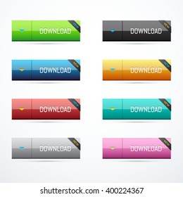 Set of download buttons