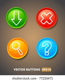 Set of download buttons for web