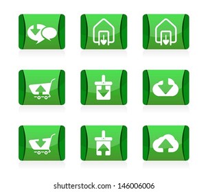 set of download icon, vector 