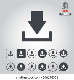 Set of download icon for web design, sites, applications, games and stickers