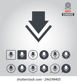 Set of download icon for web design, sites, applications, games and stickers