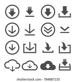 set of download icons web vector image