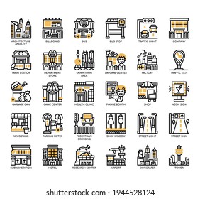 Set of downtown thin line and pixel perfect icons for any web and app project. 