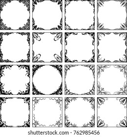 Set of dozen square frame for your design.