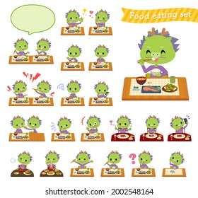 A set of Dragon boy about meals.It's vector art so it's easy to edit.