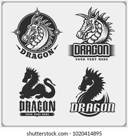 Hockey Badges Labels Design Elements Sport Stock Vector (Royalty Free ...