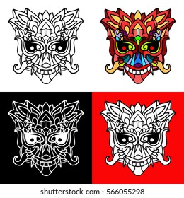 Set of dragon mask