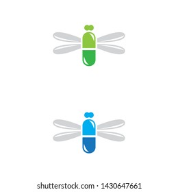 a set of dragonfly pill icons