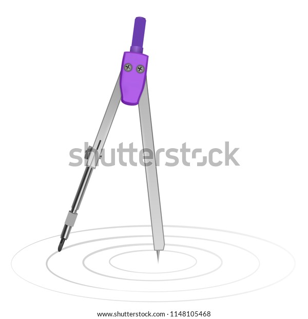Set of\
Drawing compasses for draftsmanship, Geometric measuring tool, for\
teaching descriptive geometry and drawing of circles and roundings\
for draftsmen. Vector\
illustration