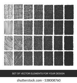Set drawing gradient texture brushes. Hand-drawn abstract design elements. vector Collection of backgrounds