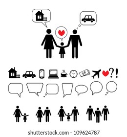 set for drawing up of pictures-dialogues (vector)