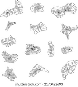 set of drawings with lines sketch abstract shapes vector