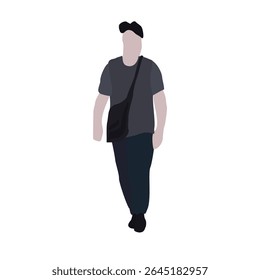 Conjunto de desenhos de pessoas na rua em roupas de primavera. Imagem 2D para uso como comitiva. Infográficos de cidade plana vetorial