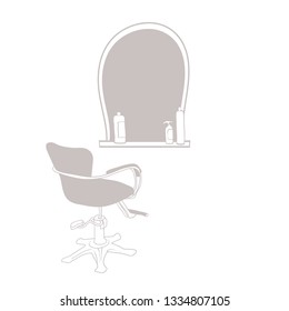 A set of drawings in the vector, the attributes of hairdressing and accessories for the wizard