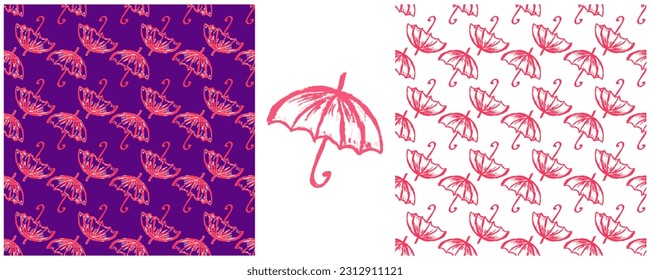 Set drawings with wax crayons. Print for cloth design, textile, fabric, wallpaper, wrapping paper