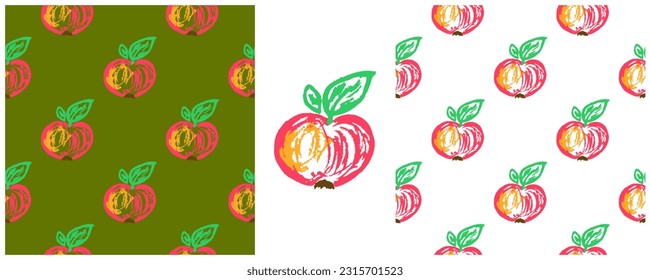 Establecer dibujos con lápices de cera. Impresión para el diseño de tejidos, textiles, tejidos, papel pintado, papel envolvente