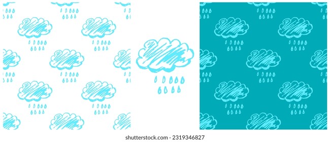 Set drawings with wax crayons. Print for cloth design, textile, fabric, wallpaper, wrapping paper