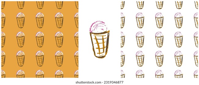 Set drawings with wax crayons. Print for cloth design, textile, fabric, wallpaper, wrapping paper