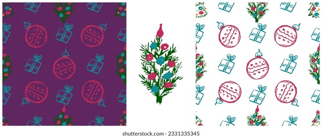 Set drawings with wax crayons. Print for cloth design, textile, fabric, wallpaper, wrapping paper