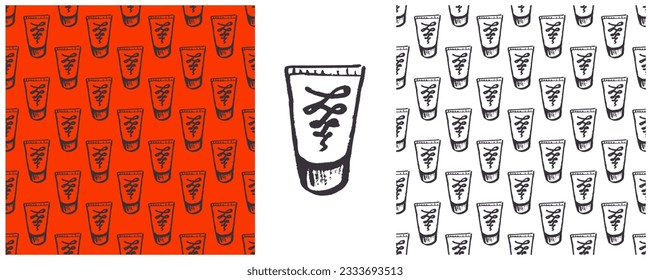 Set drawings with wax crayons. Print for cloth design, textile, fabric, wallpaper, wrapping paper