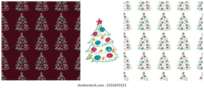 Set drawings with wax crayons. Print for cloth design, textile, fabric, wallpaper, wrapping paper