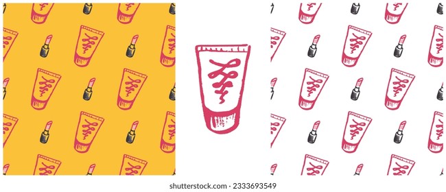 Establecer dibujos con lápices de cera. Impresión para el diseño de tejidos, textiles, tejidos, papel pintado, papel envolvente