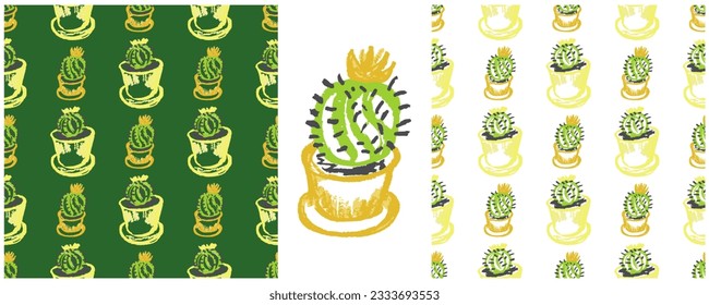 Set drawings with wax crayons. Print for cloth design, textile, fabric, wallpaper, wrapping paper