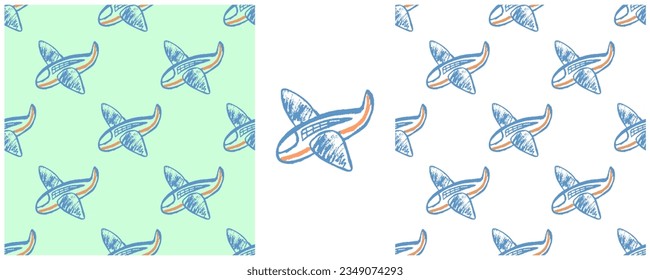 Establecer dibujos con lápices de cera. Impresión para el diseño de tejidos, textiles, tejidos, papel pintado, papel envolvente