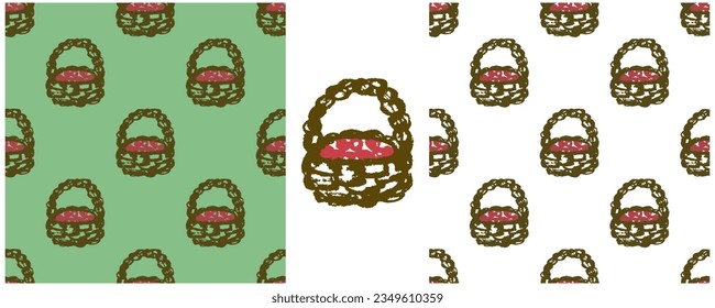 Establecer dibujos con lápices de cera. Impresión para el diseño de tejidos, textiles, tejidos, papel pintado, papel envolvente