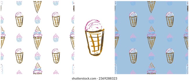 Set drawings with wax crayons. Print for cloth design, textile, fabric, wallpaper, wrapping paper
