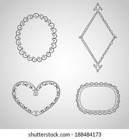 Set of Drawn Frames 